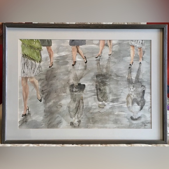 Original watercolor painting by P.Jones based on published KY DERBY photo 20x27” - Picture 8 of 13